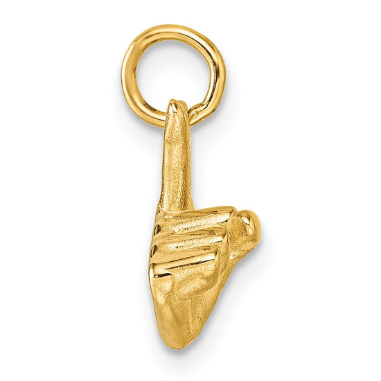Gold ASL Alphabet Pendant