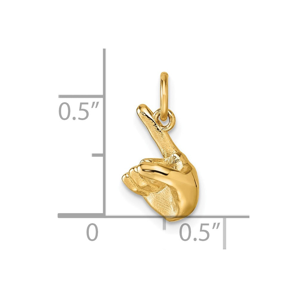 Gold ASL Alphabet Pendant