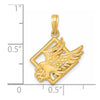 14K Polished Eagle in Square Pendant