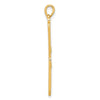 14K Polished Curling Wand Pendant