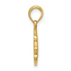 14K Polished Mustang in Circle Pendant