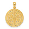 14K Polished Celtic Knot Hexagon Pendant