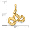 14K Polished Stirrups Pendant