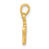 14K Polished Crown Pendant
