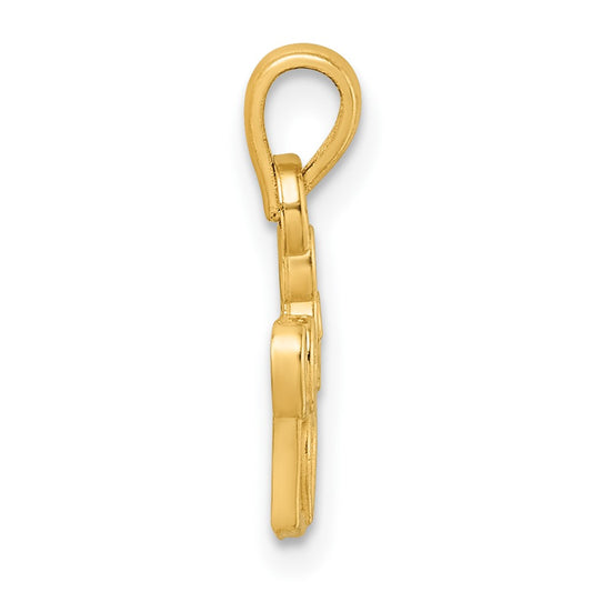 14K Polished Crown Pendant