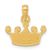 14K Polished Crown Pendant