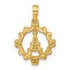 14K Polished Eiffel Tower Pendant