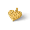 14K Polished Grooved Heart Pendant