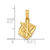 14K Polished Drumsticks and Drum Pendant