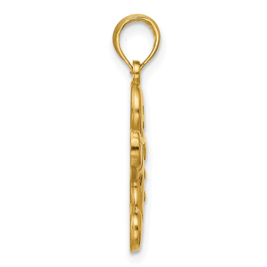 14K Polished Gingerbread Man Pendant