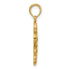 14K Polished Gingerbread Man Pendant