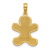 14K Polished Gingerbread Man Pendant