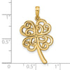 14K Polished Four Leaf Clover Pendant