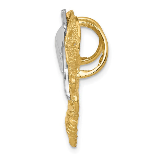 14k Two-tone Sea Life Fits 5mm/6mm Omega Slide