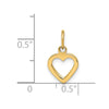 14K Polished Cut-out Heart Pendant