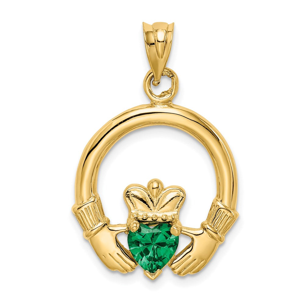 14k Claddagh Stone Pendant Mounting
