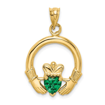 14k Claddagh Stone Pendant Mounting