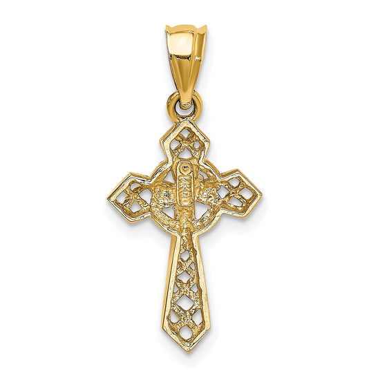 Gold Decorative Cross Pendant