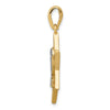 14K and White Rhodium Solid Menorah In Star Of David Charm