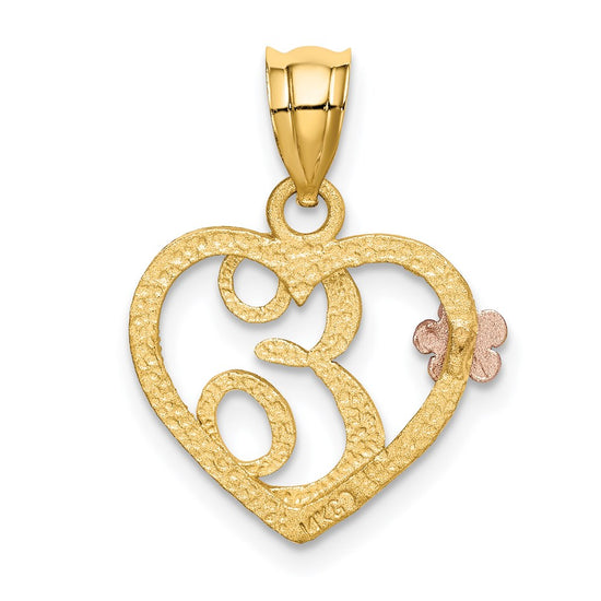 Two-Tone Heart Initial Pendants