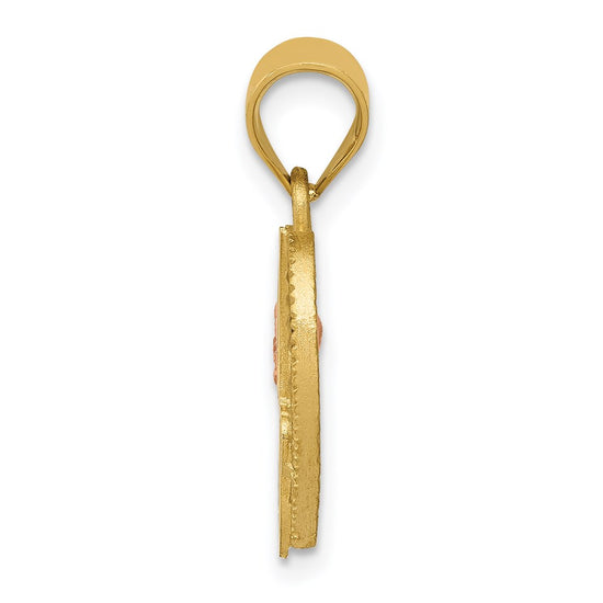 Two-Tone Heart Initial Pendants