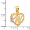Two-Tone Heart Initial Pendants