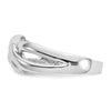 14k White Gold Polished X Dome Ring
