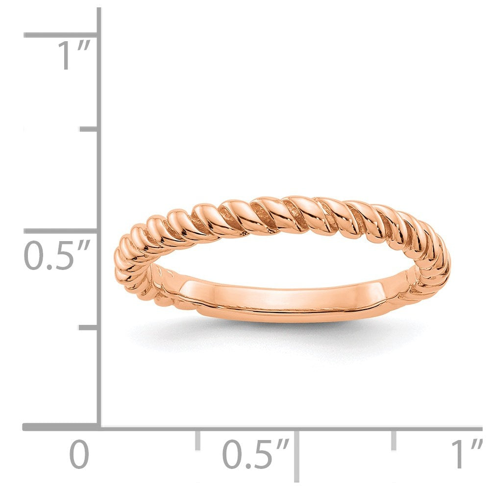 Gold Polished Twisted Band Ring