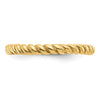 Gold Polished Twisted Band Ring