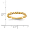 Gold Polished Twisted Band Ring