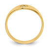 14k Polished Cut-out Cross Ring