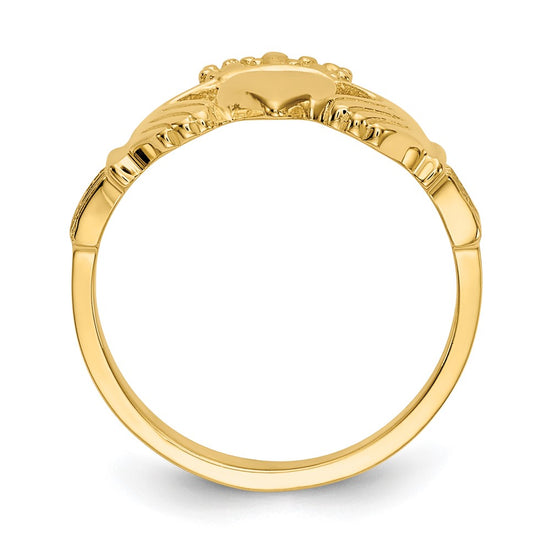 Gold Polished Claddagh Rings