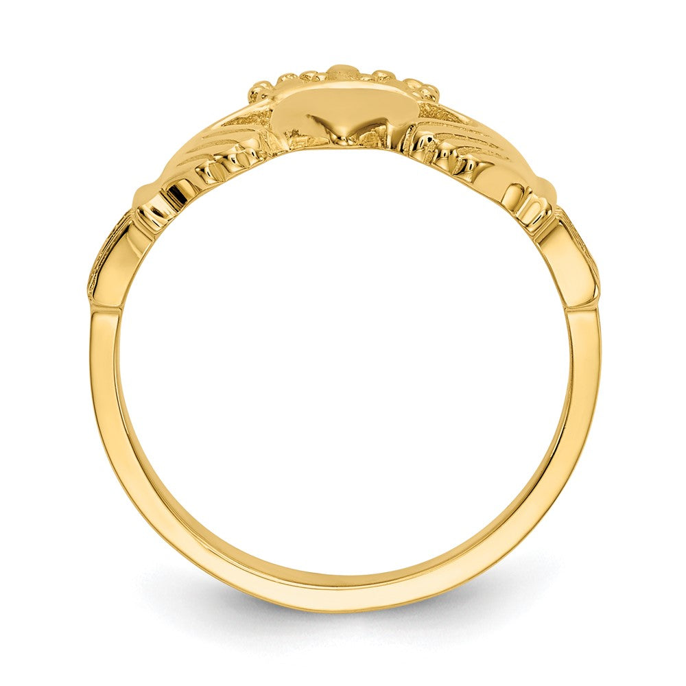 Gold Polished Claddagh Rings