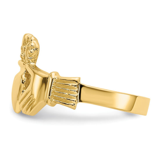 Gold Polished Claddagh Rings