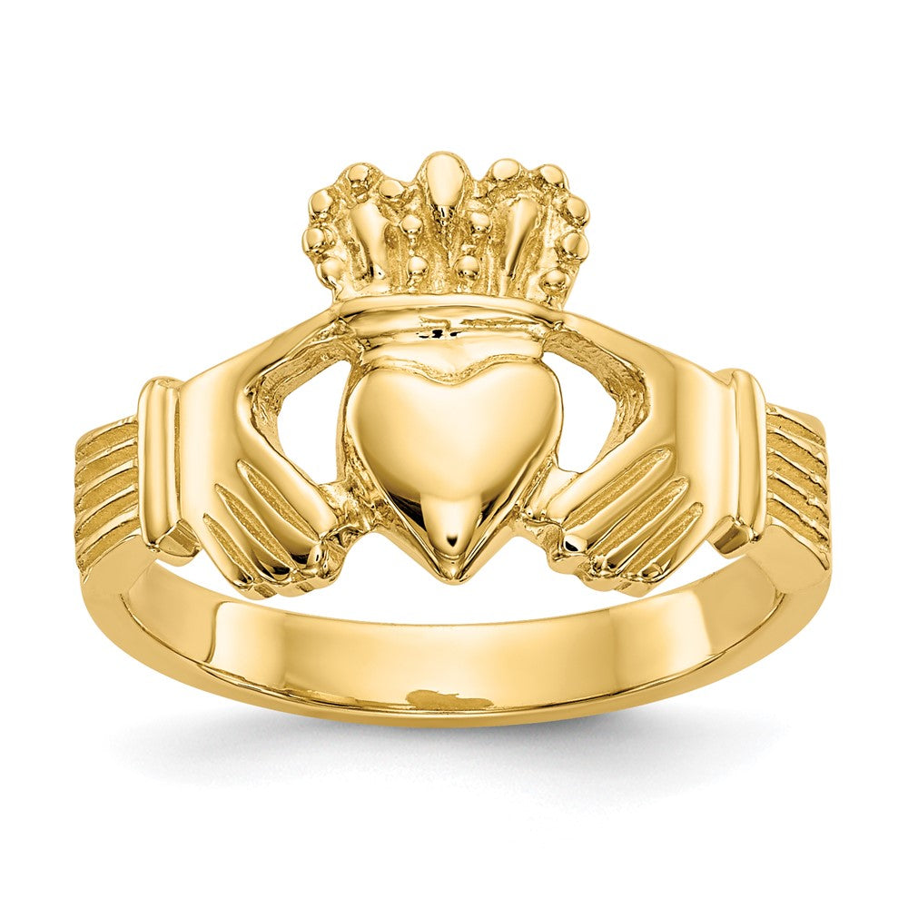 Gold Polished Claddagh Rings