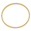 14k 3/16 Polished Diamond-cut Fancy 4.75mm Hinged Oval Bangle Bracelet