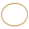 14k 3/16 Polished Fancy Hammered 4.75mm Hinged Oval Bangle Bracelet