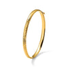 14k 3/16 Polished Fancy Hammered 4.75mm Hinged Oval Bangle Bracelet
