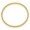 14k 4/16 Polished Fancy Hammered 6.50mm Hinged Oval Bangle Bracelet