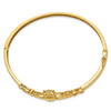 14k Polished Claddagh 4.00mm Hinged Oval Bangle Bracelet