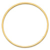 14k Polished Square Tube 3.00mm Slip-on Round Bangle Bracelet