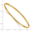 14k Polished Round Tube 3.00mm Slip-on Round Bangle Bracelet