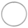 14k White Gold Polished Diamond-cut Tube 3.00mm Slip-on Round Bangle Bracelet