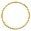 14k Polished and Satin Finish Diamond-cut 3.00mm Slip-on Round Bangle Bracelet