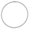14k White Gold Polished Diamond-cut Tube 2.00mm Slip-on Round Bangle Bracelet