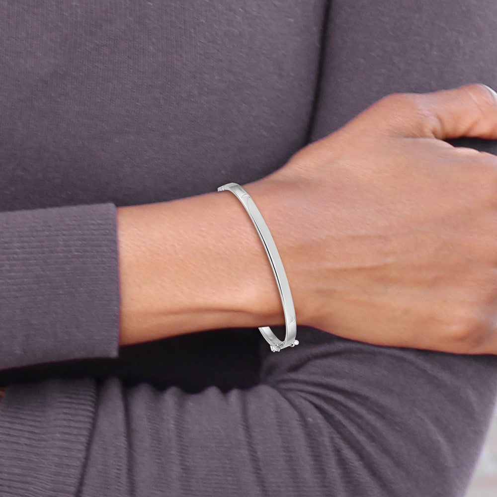 Gold Polished Flat Hinged Bangles