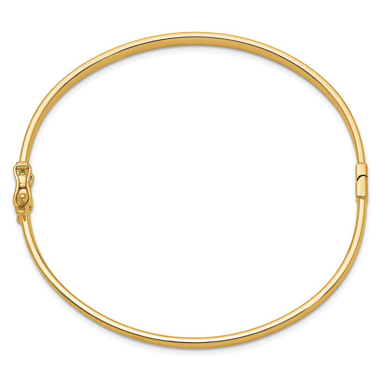 Gold Polished Flat Hinged Bangles