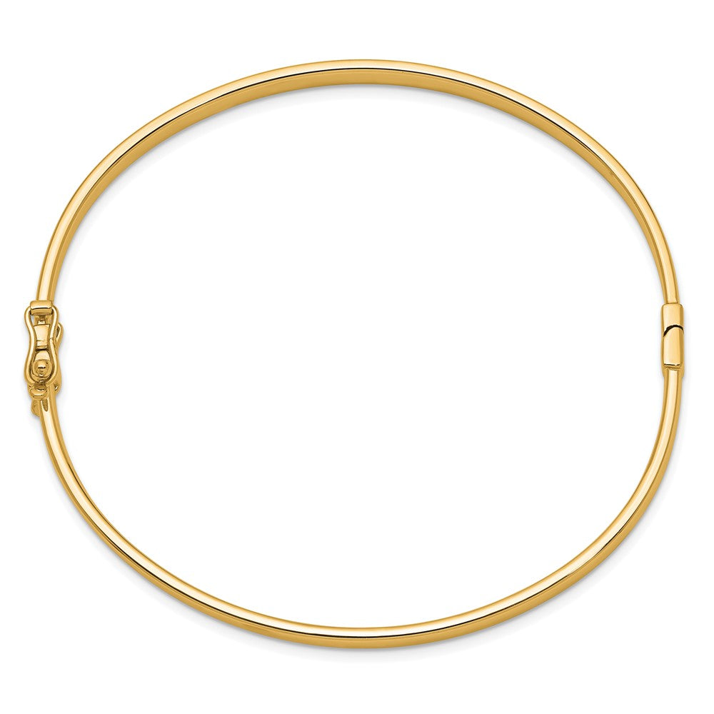 Gold Polished Flat Hinged Bangles