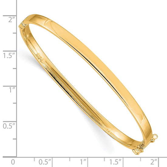 Gold Polished Flat Hinged Bangles
