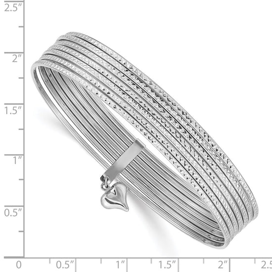 Gold Seven Strand Slip-on Bangles